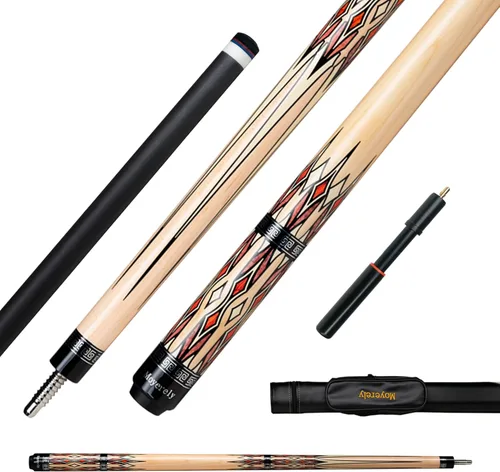Miniatura 11 de Taco de billar de fibra de carbono de Moyerely, palo de taco de 11.8mm/12.5mm de baja deflexión, palo de piscina profesional con estuche