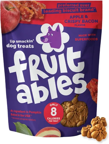 Miniatura 25 de Fruitables Golosinas horneadas para perros, golosinas saludables de calabaza para perros, bajas en calorías y deliciosas, sin trigo, maíz o soja