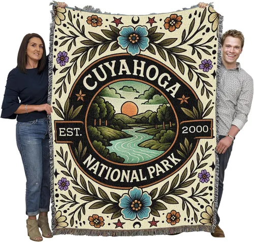 Miniatura 72 de Pure Country Weavers Manta del Parque Nacional Acadia, manta de tapiz de algodón para regalo, fabricada en los Estados Unidos, 72 x 54 pulgadas