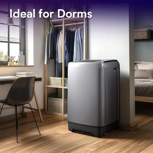 Miniatura 8 de Anypro Lavadoras de ropa portátiles de 17.8LBS lavadora y centrifugadora automática completa combo con 10 programas y 8 niveles de agua, máquina