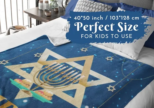 Miniatura 7 de InnoBeta Regalos de Hanukkah, manta de Hannukah para mujeres y hombres, regalos para vacaciones judías de Janucá para amigos, compañeros de trabajo