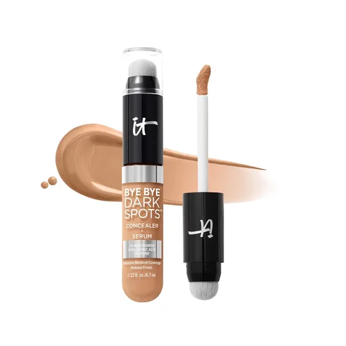 Miniatura 12 de IT Cosmetics Bye Bye Dark Spots Corrector + suero iluminador – 2% niacinamida, ácido hialurónico y cafeína – Cobertura media, acabado natural, todo