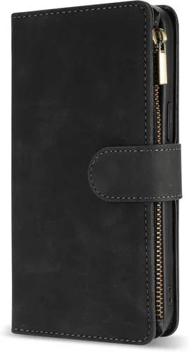 Miniatura 3 de ZZXX Samsung Galaxy A53 5G - Funda para teléfono celular con bloqueo RFID, cartera, soporte, piel sintética suave de alta calidad, color negro, 6.5