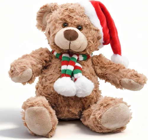 Miniatura 9 de Muñeca de oso de peluche de 12 pulgadas con rosa, juguetes de animales de peluche suaves para regalos de decoración del hogar para ella/novia