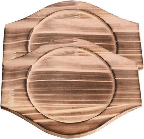 Miniatura 10 de UPKOCH Soporte coreano Dolsot Stone Bowl Base de madera Cazuela Olla Bandeja Bibimbap Bowl Estera de madera Hot Pot Trivet Trivet Coaster S