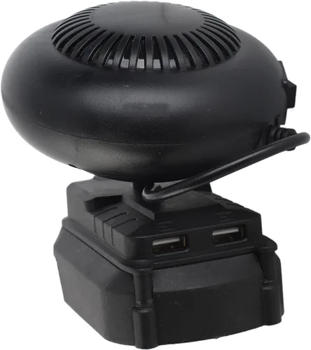 Miniatura 8 de lyrlody Ventilador de calentador portátil alimentado por batería 18V iones de litio 2 ajustes de temperatura 30-80 Calentador eléctrico compacto