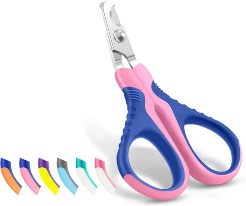 Miniatura 13 de WePet Cortaúñas para mascotas U07.1, recortadora profesional de garras, tijeras dobladas especiales para gatos, gatitos, perros, cachorros, animales
