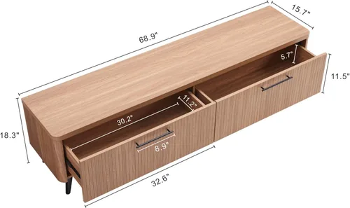Miniatura 3 de Manhattan Comfort Soporte de TV Jodie en arce