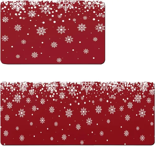 Miniatura 6 de Tapete de baño de copos de nieve de fantasía para bañera, antideslizante, de secado rápido y absorbente, tierra de diatomeas, fregadero, dormitorio