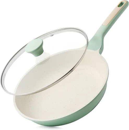 Miniatura 8 de SENSARTE Sartén antiadherente con tapa, sartén para tortilla con tapa, sartén de chef para cocina saludable, sartén antiadherente de cocina, libre