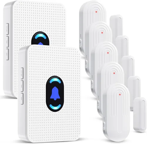 Miniatura 15 de Sistema de timbre inalámbrico para puertas Daytech - Alcance largo de 800 pies, 20 melodías, 5 niveles de volumen ajustables, 4 sensores + 1 4