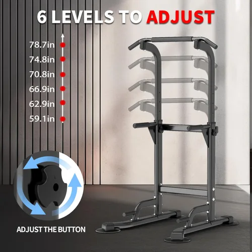 Miniatura 3 de Z ZHICHI Pull Up Dip Station For Home Gym Strength Training Fitness Workout Station Chin-Ups Push-Ups Pull-Ups Dip-Ups 330LBS T055CDC