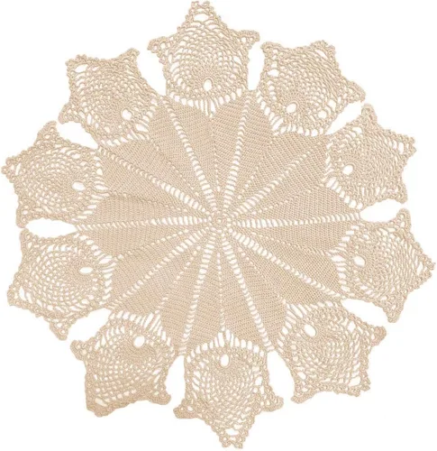 Miniatura 15 de Manteles individuales de encaje de flores de tulipán hechos a mano para mantel de cocina (1 unidad, 31 a 32 pulgadas, verde manzana)