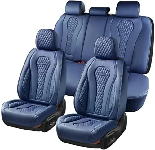 Miniatura 16 de Coverado Fundas de Asiento, Fundas de Asiento de Coche para Asientos Delanteros, Funda de Asiento de Coche Roja, Fundas de Asiento de Coche Rojo