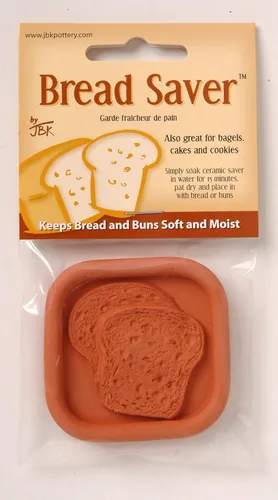 Miniatura 2 de JBK Pottery Ahorrador de Pan de Terracotta para Pan Casero, Masa Madre, Bagels y Productos Horneados – Disco de Piedra Mantenedor de Frescura