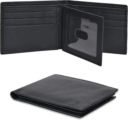 Miniatura 39 de Carteras RFID delgadas para hombres - Cartera de bolsillo frontal de piel genuina