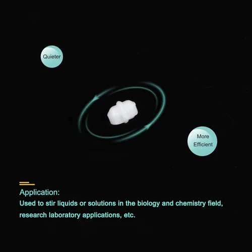 Miniatura 4 de MECCANIXITY Varilla de barra agitadora magnética mezcladora de 0.24 pulgadas con forma de anillo PTFE revestimiento imán blanco para laboratorio