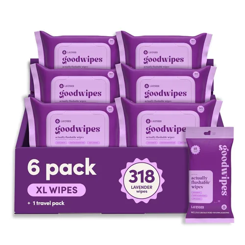 Miniatura 25 de goodwipes Toallitas Desechables por el Inodoro para el Trasero - Toallitas Húmedas Extra Grandes para Adultos para Mujeres y Hombres - Esenciales