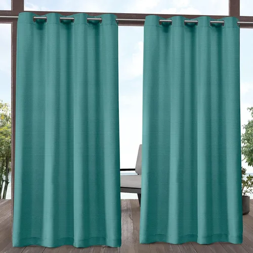 Miniatura 17 de Exclusive Home Aztec - Par de paneles de cortinas para interiores y exteriores con ojales, 54x96 pulgadas, Azure