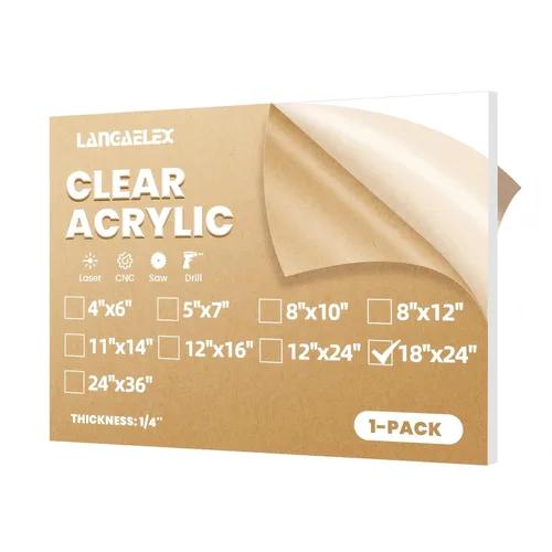 Miniatura 12 de Láminas de Plexiglás de 1/4" (6mm) de Grosor - 1 Paquete de Láminas Acrílicas Fundidas Transparentes de 4x6 para Corte Láser, Marcos de Fotos