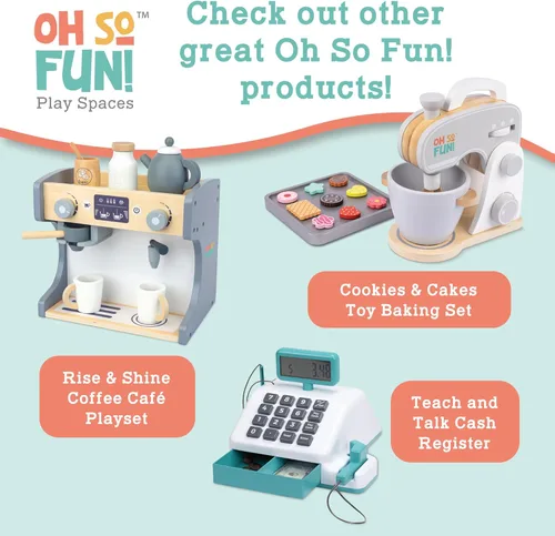 Miniatura 9 de MindWare Play Kitchen Café – Juego único 2 en 1 con cocina en un lado y café en el otro – Juego de simulación para niños a partir de 3 años