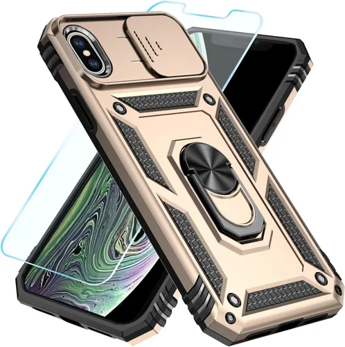 Miniatura 37 de SunStory Funda compatible con iPhone 11 Pro Max con protector de pantalla HD, cubierta de cámara deslizante y soporte de anillo giratorio