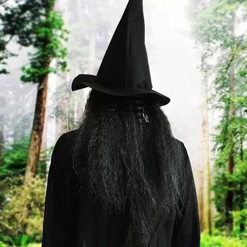 Miniatura 8 de DULRLLY Máscara de anciana aterradora para Halloween, máscara de bruja de látex espeluznante con ojos rojos, máscara de bruja de cabeza completa