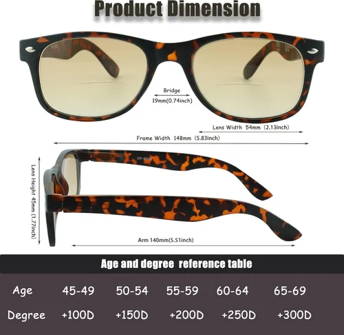 Miniatura 6 de Paquete de 3 lentes de sol bifocales de lectura para mujeres y hombres, lentes de sol de aviador para exteriores, antirreflejos y UV400