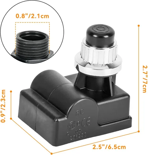 Miniatura 2 de only fire 14451 Encendedor Universal Eléctrico con Botón Pulsador Plateado de Repuesto para Parrilla de Gas BBQ por Brinkmann, Grillmaster