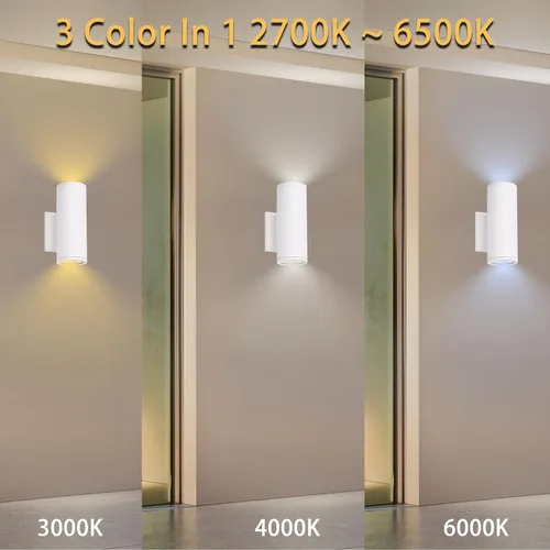 Miniatura 3 de Lámpara de pared LED de 3 colores de 15 W, 110 V ~ 260 V, brillante LED con Remtoe para sala de estar, pasillo de pasillo, puerta delantera exterior