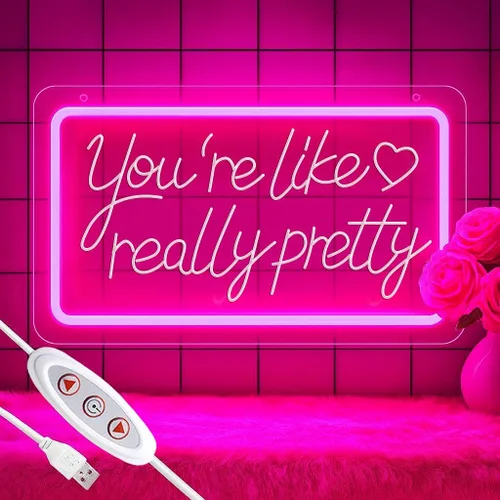 Miniatura 11 de Letrero de neón LED de feliz cumpleaños de 11.8 x 8.3 pulgadas, luz de neón regulable blanca cálida, decoración de pared alimentada por USB