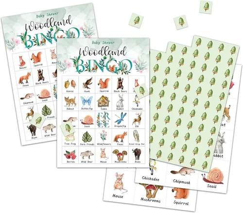 Miniatura 6 de Tarjetas de bingo de jardín, juego temático de jardín para 24 jugadores, actividades de bingo para adultos, suministros de decoración de fiesta