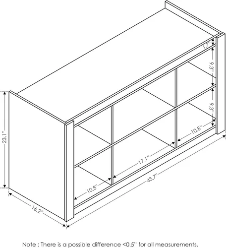 Miniatura 3 de Furinno - Estantería clásica para libros, estantes de almacenamiento, roble francés