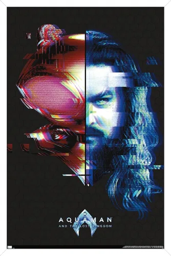 Miniatura 14 de Trends International DC Comics Movie Aquaman y el Reino Perdido - Póster de pared de Faceoff, 22.37 x 34.00 pulgadas, versión enmarcada en negro