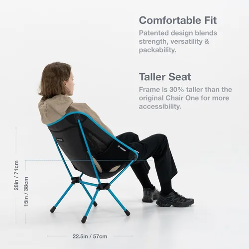 Miniatura 2 de Helinox Chair One (re) Silla de campamento de alto rendimiento, sillas plegables ligeras y compactas para exteriores, mochileros, picnic, aventuras