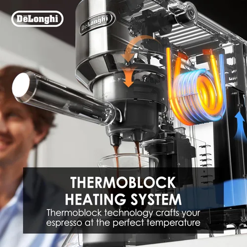 Miniatura 2 de De'Longhi EC685M Dedica Deluxe - Máquina automática de café expreso, 35 onzas, 1, metálico