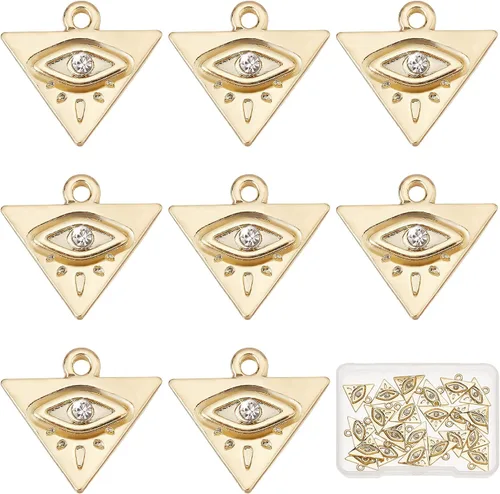 Miniatura 11 de SUNNYCLUE 1 caja de 36 piezas de 6 estilos de dijes contra el mal de ojo, gesto de mano, dije de victoria para hacer joyas, dijes, collares, aretes