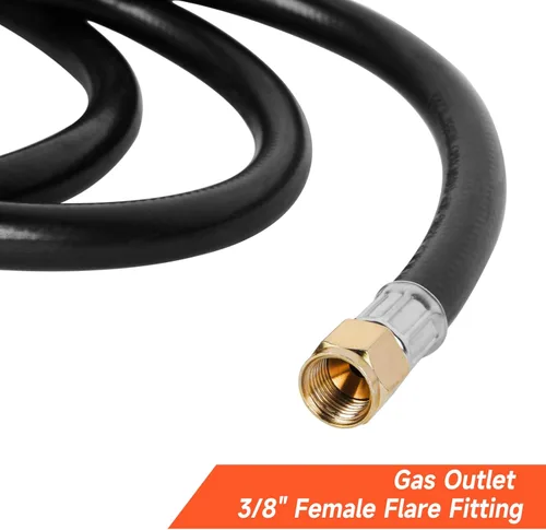 Miniatura 4 de GASPRO Regulador de propano de dos etapas de 10 pies con manguera P.O.L. y 3/8 de pulgada de rosca hembra para RV, parrilla, estufa de gas, cocina