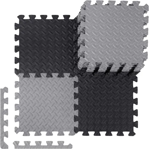 Ecally 100 piezas 12 x 12 alfombrillas de espuma para gimnasio, cubiertas de piso para gimnasio en casa, 96 pies cuadrados, alfombras cuadradas
