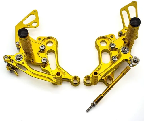 Miniatura 7 de Krace Estriberas para motocicleta, reposapiés, pedales de cambio de freno, ajustables para Ducati Monster 696 2008-2014, color negro