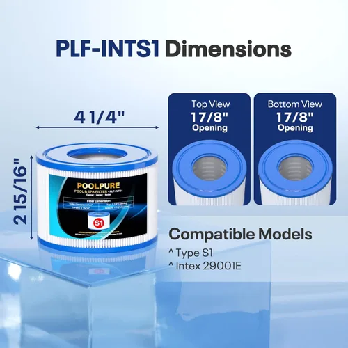 Miniatura 2 de POOLPURE Filtro para bañera de hidromasaje, 29001E, filtro PureSpa tipo S1, filtro de spa 11692, cartuchos de piscina fáciles de configurar