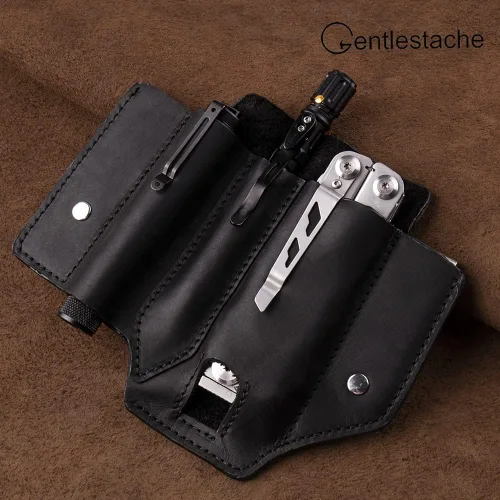 Miniatura 6 de Gentlestache Funda multiherramienta para cinturón, bolsa multiherramienta, soporte de cinturón de cuero para multiherramienta EDC organizador
