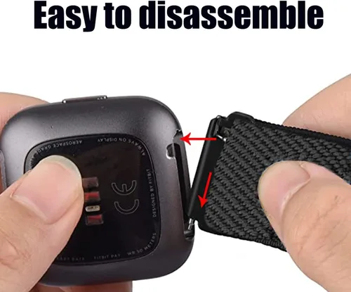 Miniatura 2 de Paquete de 8 correas de repuesto de nailon compatibles con Fitbit Versa 2, Versa, Versa Lite, Versa SE, para mujeres y hombres, correa elástica