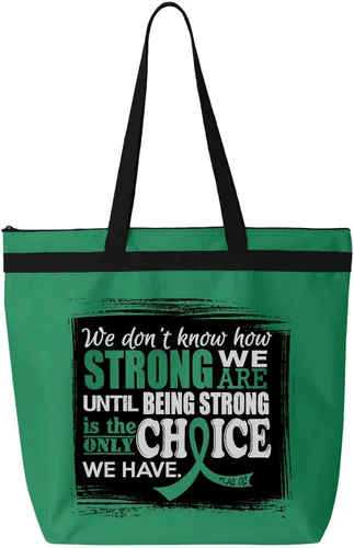 Fight Like a Girl How Strong We Are Darcey Tote Bag para concientización sobre el cáncer y las enfermedades