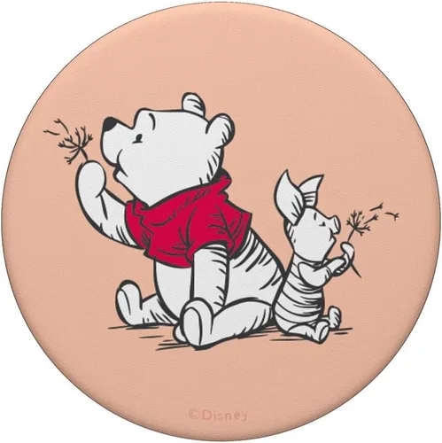 Miniatura 3 de Disney Winnie the Pooh and Piglet PopSockets PopSockets estándar de diente de león rosa