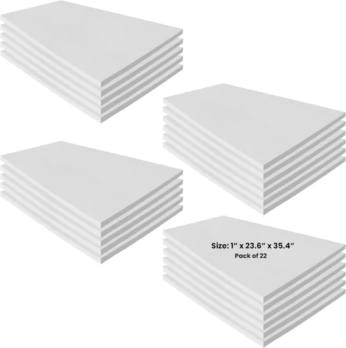 Miniatura 10 de Aislamiento de tablero de fibra de cerámica, clasificación de 2300 F, 1 x 19.7 x 39.4 pulgadas, paquete de 1 tablero de aislamiento térmico de fibra