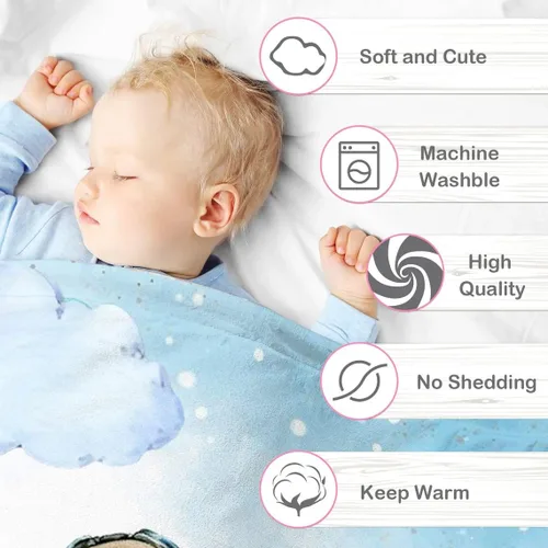 Miniatura 4 de Manta de bebé personalizada para niños, manta de bebé personalizada con nombre, súper suave, mantas personalizadas con nombre para niños, mantas
