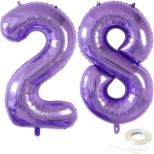 Miniatura 5 de Globos grandes de Mylar con el número 22 de 40 pulgadas para decoraciones de fiesta de cumpleaños de 22 o 2 años, suministros para fiestas