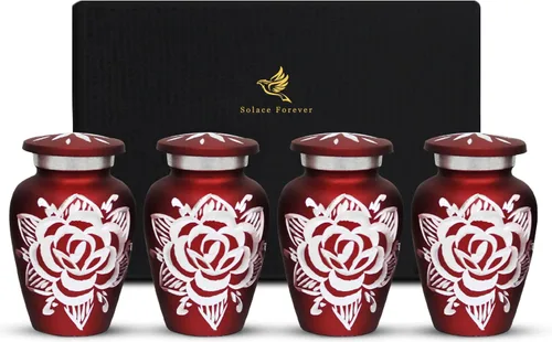 Miniatura 7 de Urnas de cremación para cenizas humanas adultas – Urna funeraria para mujeres cenizas con juego de recuerdo – Elegantes urnas conmemorativas