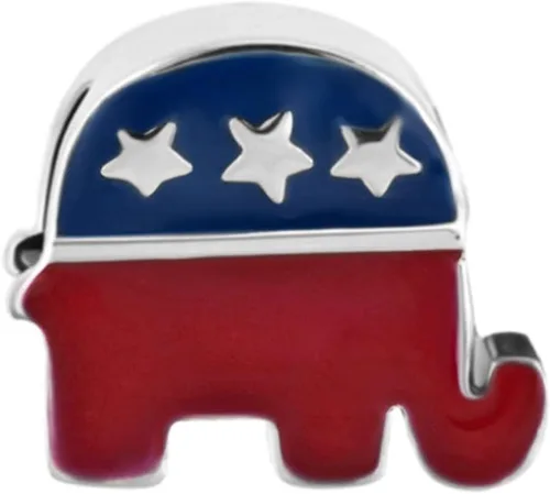 Miniatura 3 de Animal Charm USA Party Strong and Dignified Republicano Elephant Bead for Bracelet